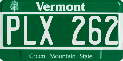 VT license plate PLX262