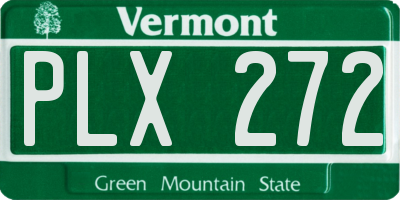 VT license plate PLX272