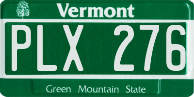 VT license plate PLX276