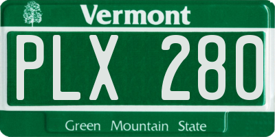 VT license plate PLX280