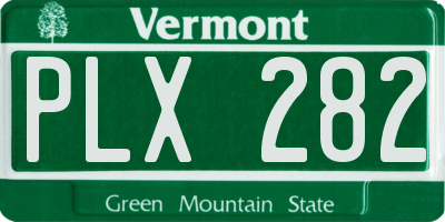 VT license plate PLX282