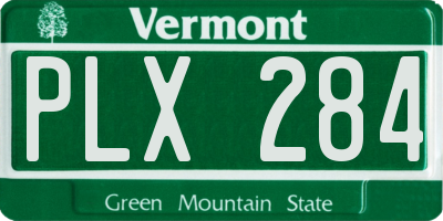 VT license plate PLX284