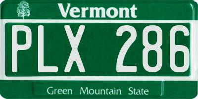 VT license plate PLX286