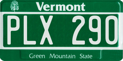 VT license plate PLX290