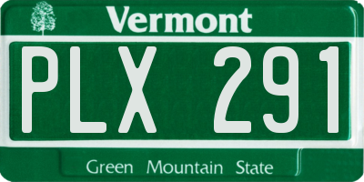 VT license plate PLX291