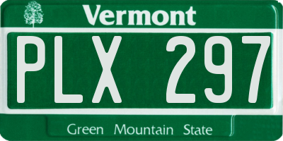 VT license plate PLX297