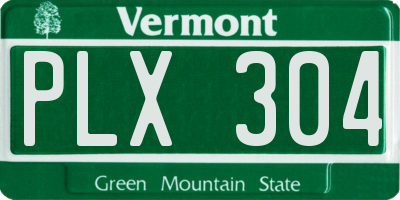 VT license plate PLX304