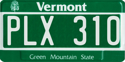 VT license plate PLX310