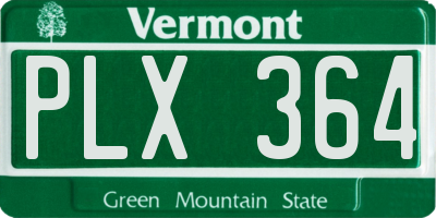 VT license plate PLX364