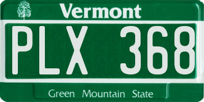 VT license plate PLX368