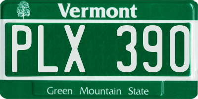 VT license plate PLX390