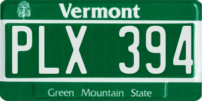 VT license plate PLX394