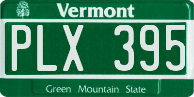 VT license plate PLX395