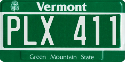 VT license plate PLX411