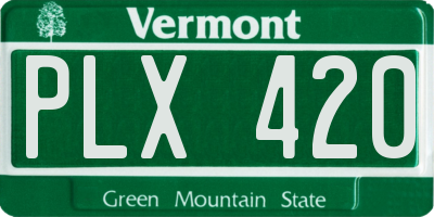 VT license plate PLX420