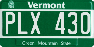 VT license plate PLX430