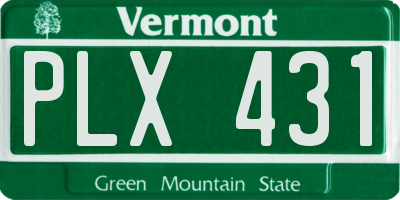 VT license plate PLX431