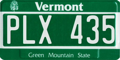 VT license plate PLX435