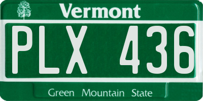 VT license plate PLX436