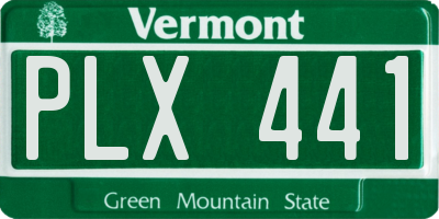 VT license plate PLX441