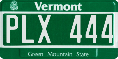 VT license plate PLX444
