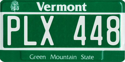VT license plate PLX448