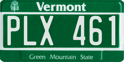 VT license plate PLX461
