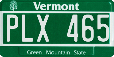 VT license plate PLX465