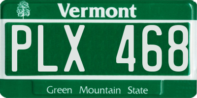 VT license plate PLX468