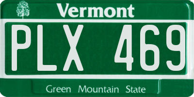 VT license plate PLX469