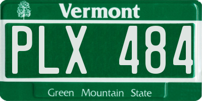 VT license plate PLX484