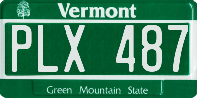 VT license plate PLX487