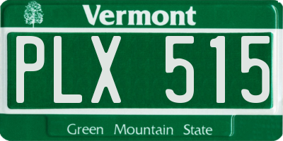 VT license plate PLX515