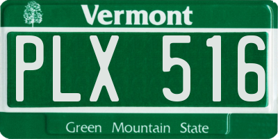 VT license plate PLX516