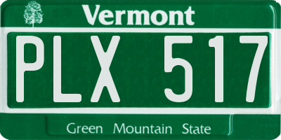 VT license plate PLX517