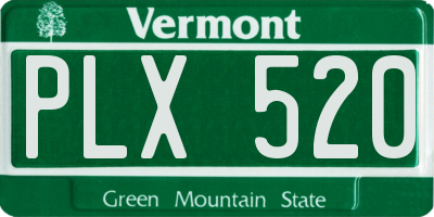 VT license plate PLX520