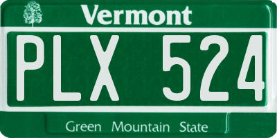 VT license plate PLX524