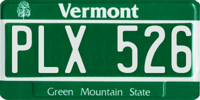 VT license plate PLX526