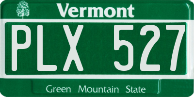 VT license plate PLX527