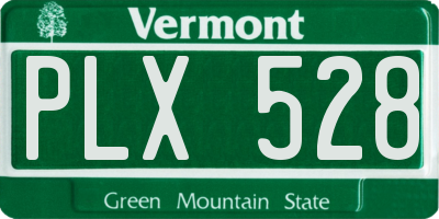 VT license plate PLX528