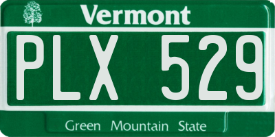 VT license plate PLX529