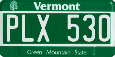 VT license plate PLX530