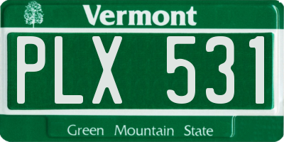 VT license plate PLX531