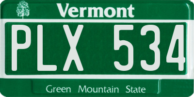 VT license plate PLX534