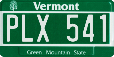 VT license plate PLX541