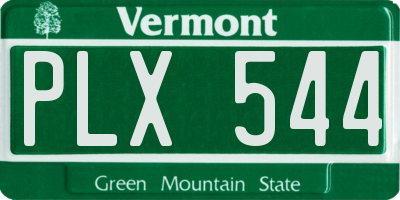 VT license plate PLX544