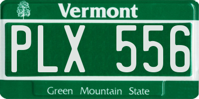 VT license plate PLX556