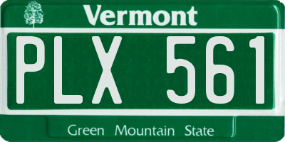 VT license plate PLX561