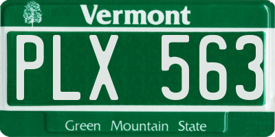 VT license plate PLX563