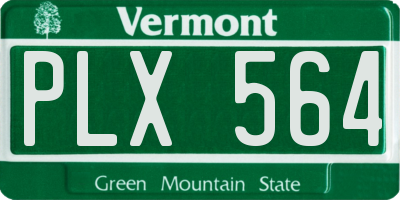 VT license plate PLX564